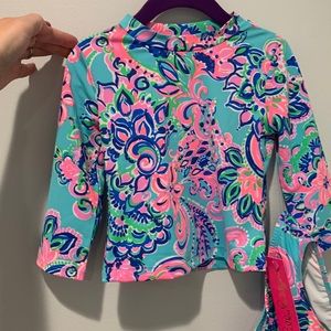 Lilly Pulitzer Girls Swim Rash Guard Set